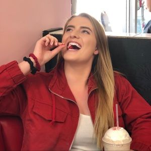 Crop Jean Jacket - Red